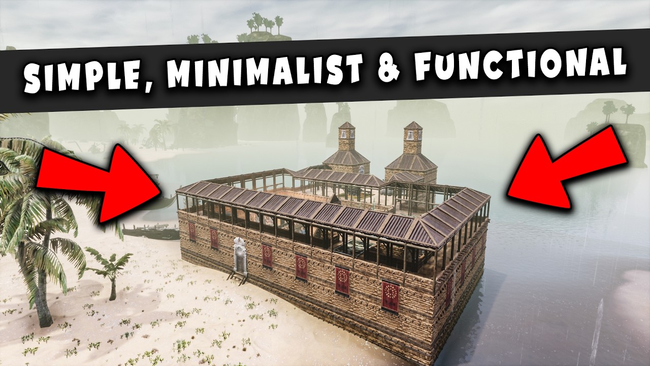 Simple, Minimalist & Functional Base with Courtyard! | Conan Exiles Build Guide