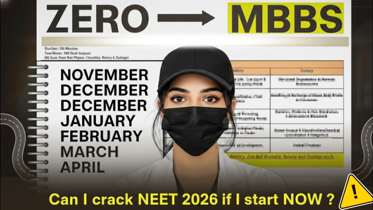 Can I Crack NEET 2026 If I Start Now? | November to April Full Strategy  ⚠️