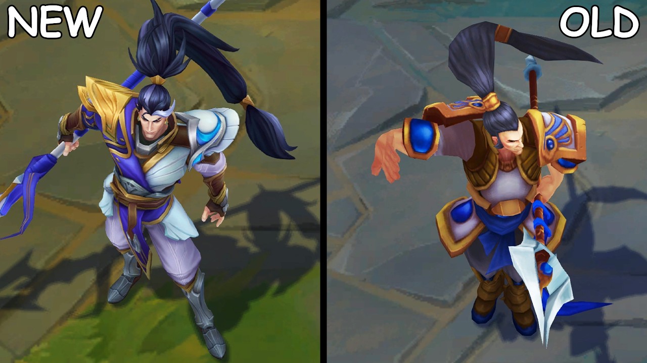Xin Zhao Rework NEW vs OLD All Skins Comparison (League of Legends)
