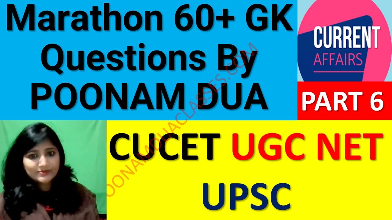 Most Important Current Affairs Marathon  2022 GK for CUCET UGC NET UPSC  Part 6