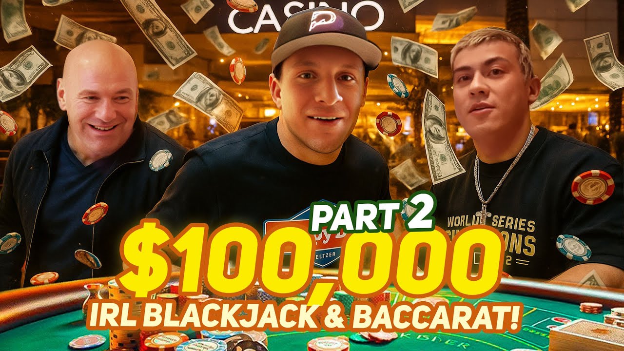 Stevewilldoit, Togi & Dana White Epic $100,000 High Stakes Blackjack At RedRock Vegas! Part 2