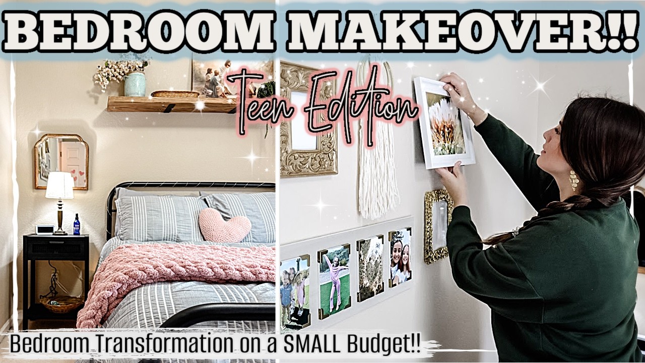 DIY BEDROOM MAKEOVER on a SMALL BUDGET :: Teen Bedroom Transformation