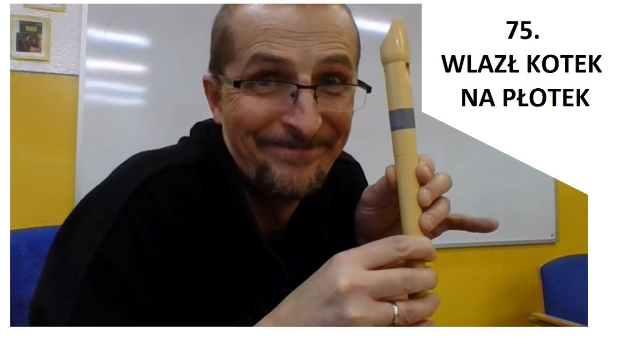 75.  Wlazł kotek na płotek i mruga