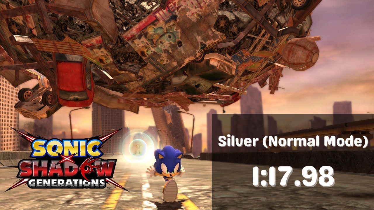 Sonic X Shadow Generations - Silver Rival Fight (Normal Mode) - 1:17.980