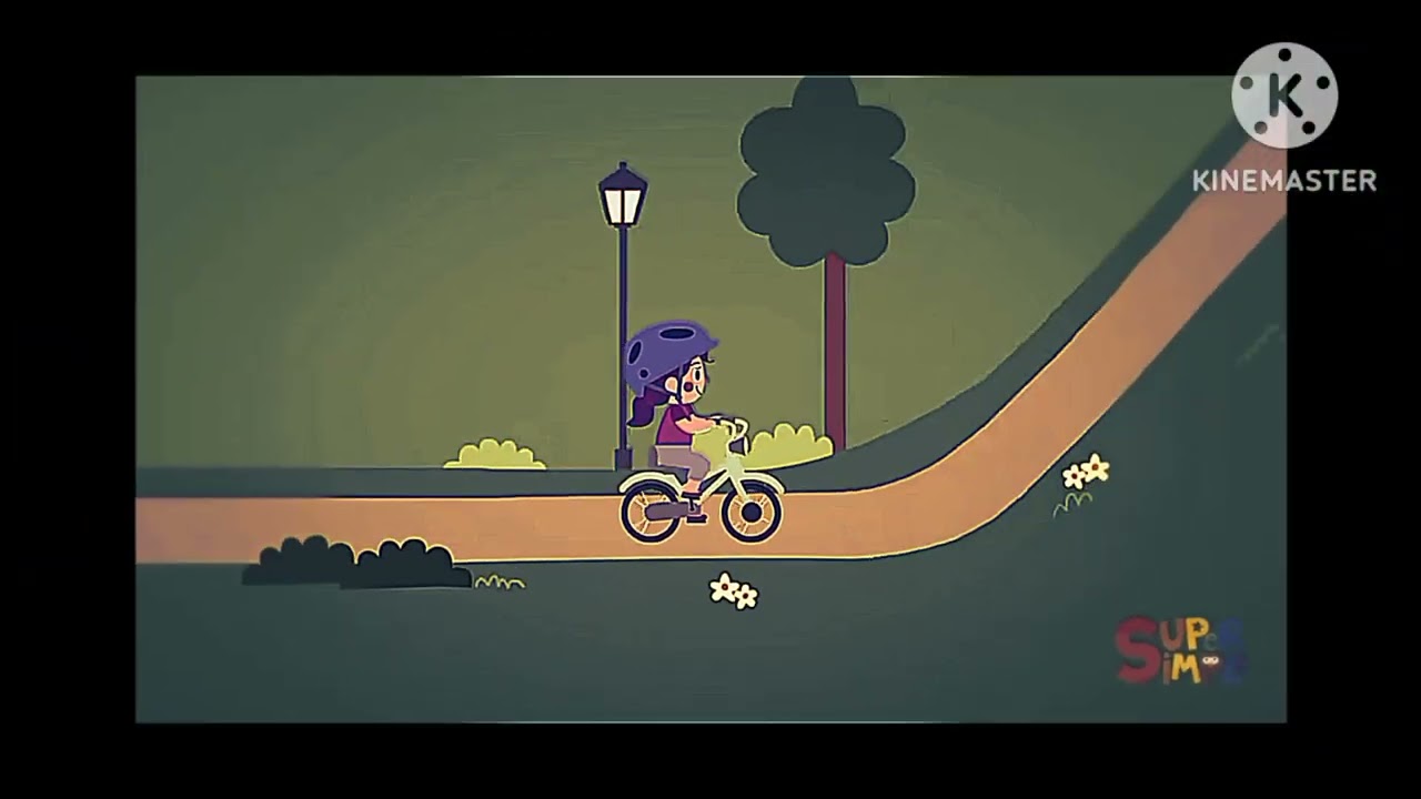 A girl riding her bike in the park :#inspired by color inversion