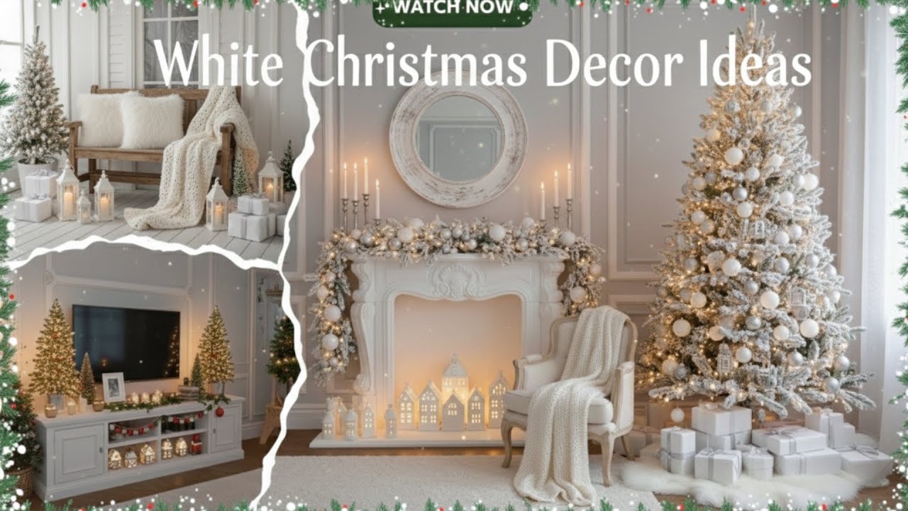 111+ White Christmas Decor Ideas 2025 | Elegant Trees, Mantels and Winter Holiday Styling