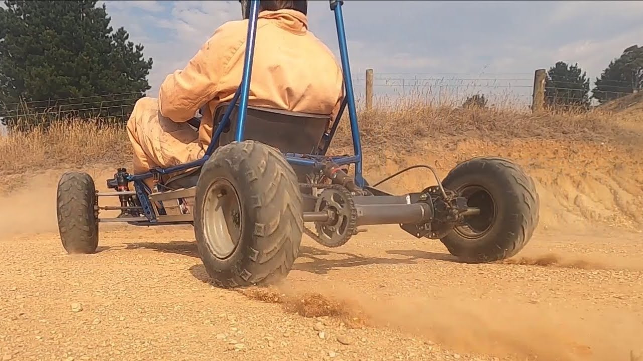 Electric Go-kart Off Road Driving, Sliding with GoPro HERO8