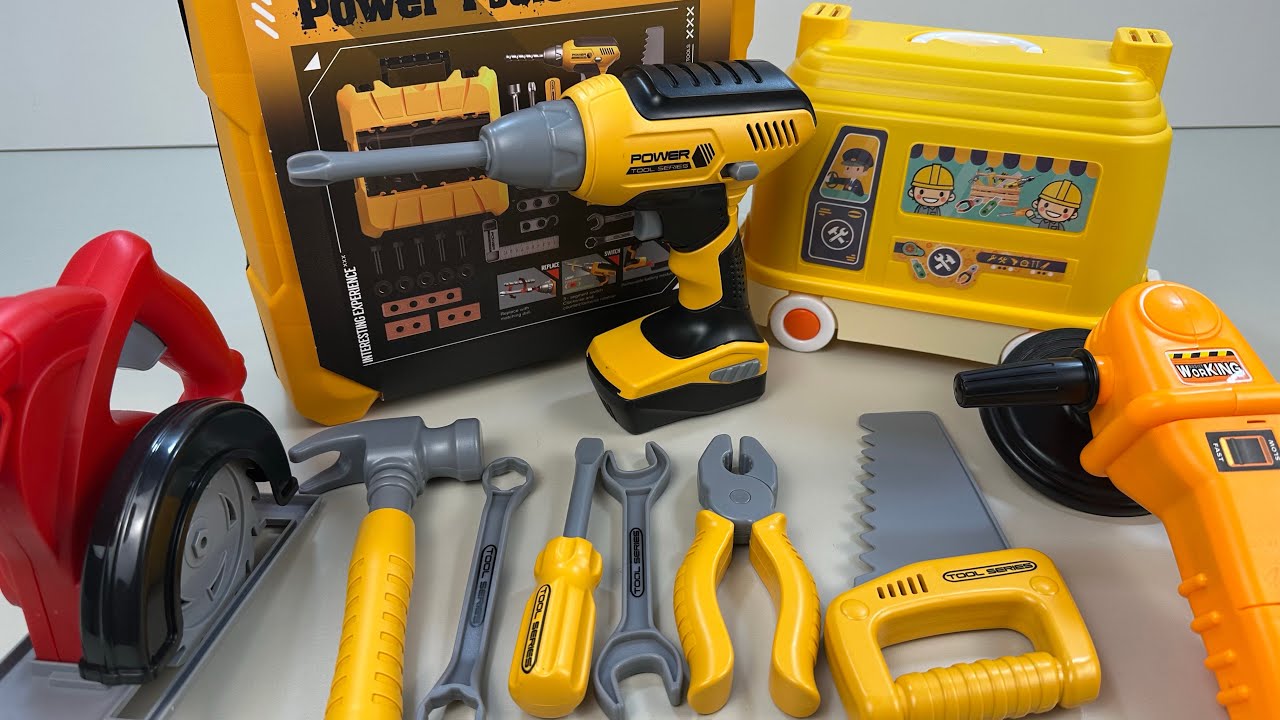 14 min to open the box，satisfied with the electric screwdriver,screw assembly toolbox!Toy Review 