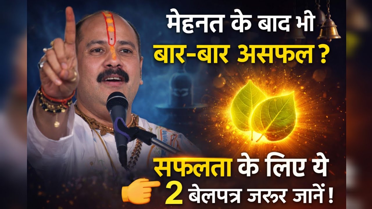 मेहनत के बाद भी बार-बार असफल? सफलता के लिए ये 2 बेलपत्र जरूर जानें | Pujya Pandit Pradeep Mishra Ji