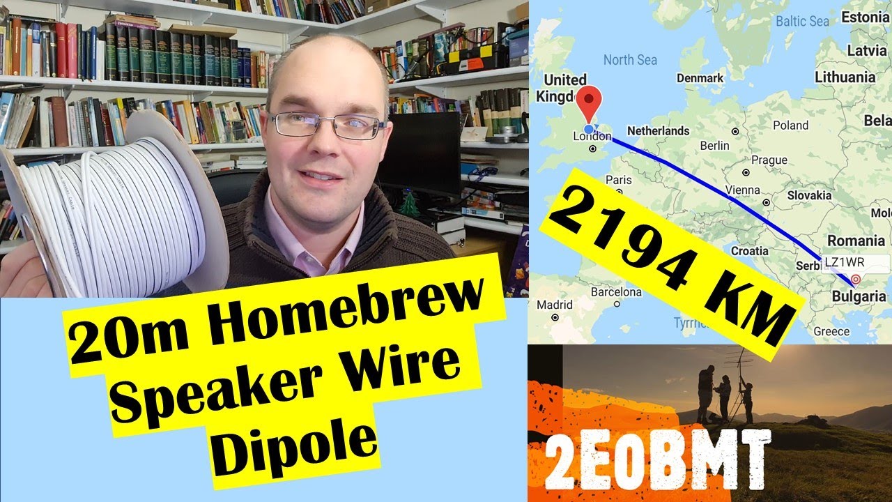 Build and Test: Homebrew 20m Speaker Wire Dipole with ICOM 7300 Amateur Radio Ham HF Bulgaria 2E0BMT