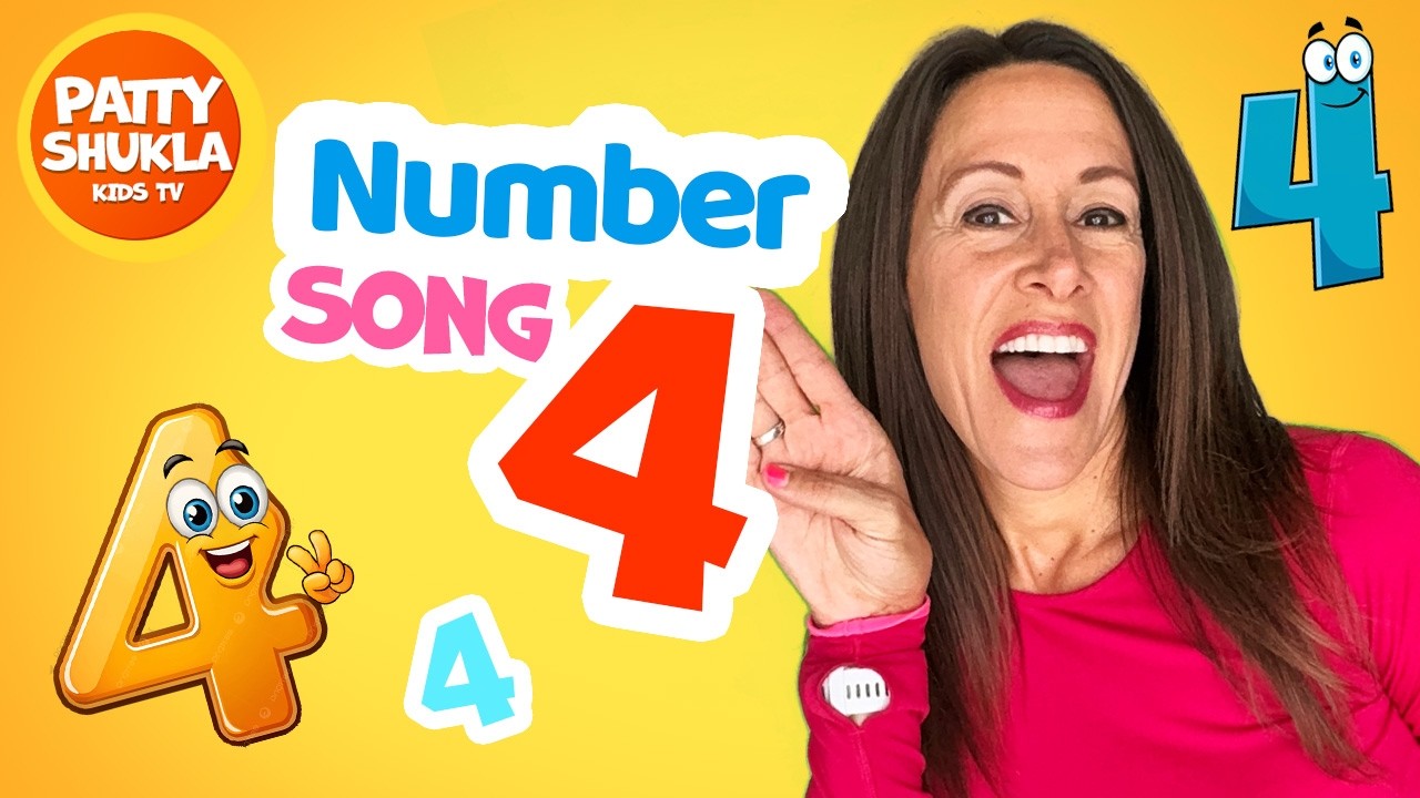 Learn Numbers Counting Song for Children | Number 4 | Count and Learn by Patty Shukla Sign Language