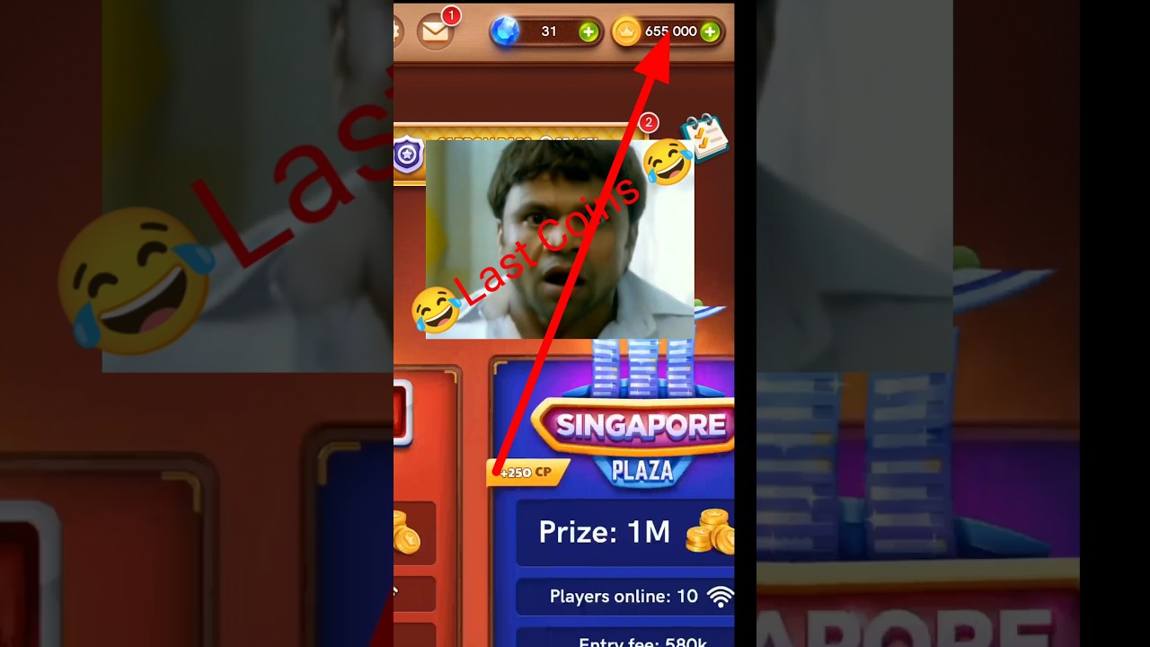 💥 Very Funny Moment 🤣 Last Coins Singapore Table 🤣 Carrom Pool 💥