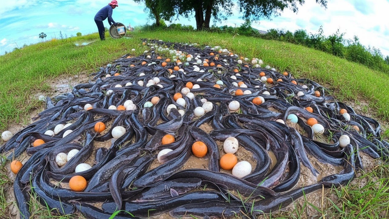 Primitive Skills: Catching Hundreds of Fish and Picking Eggs for Survival