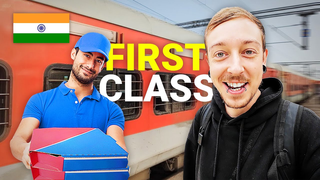 Ordering Pizza on a First Class Train in India! | Udaipur to Delhi 🇮🇳