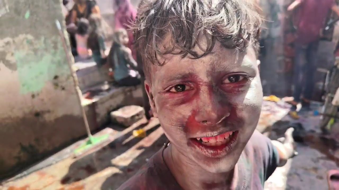 Bhai maja hi  aa gya happy holi ⚔️✌😝the scarry siraj