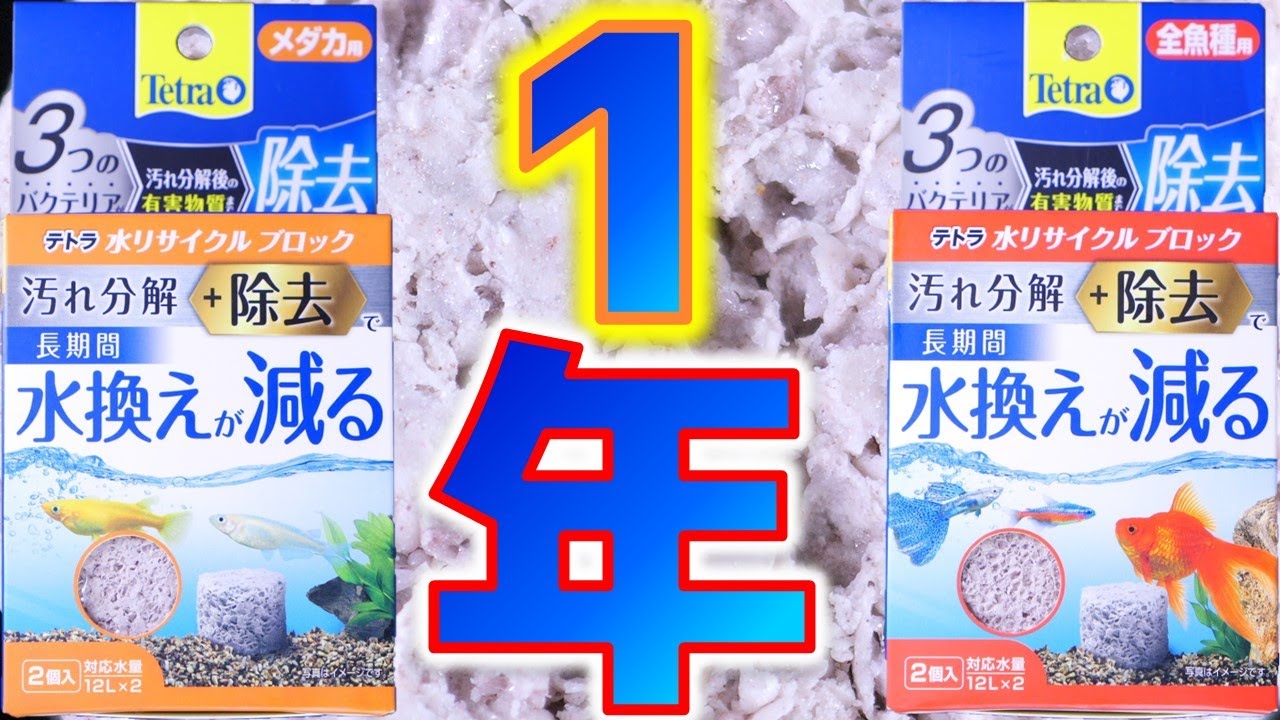 【水質調整剤】1年に1回の交換で長期間水換えを減らすことが出来る次世代の共同企画商品。入れるだけ！テトラ水リサイクルブロックメダカ用/全魚種用【ふぶきテトラ】
