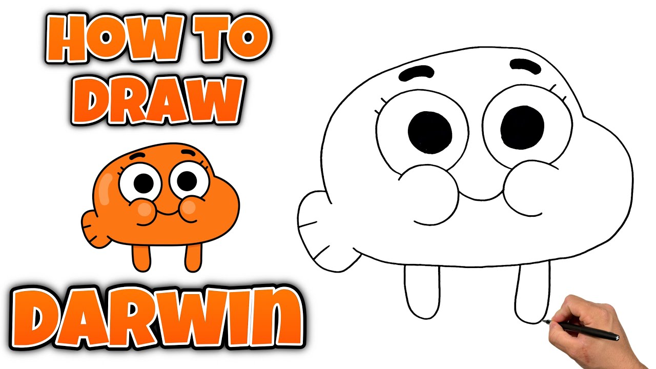 To Draw DARWIN WATTERSON | The Amazing World of Gumball #gumball #drawing #howtodraw