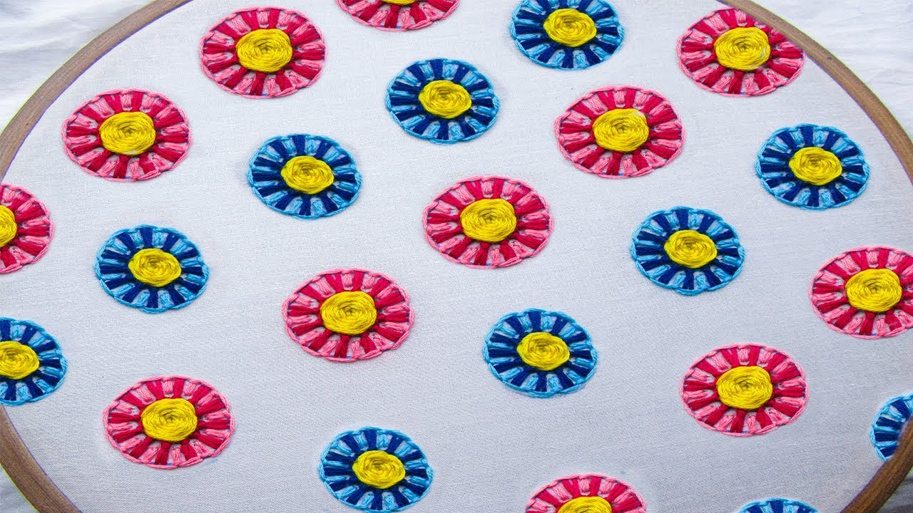 hand embroidery, all over design for dress-01, kurti design