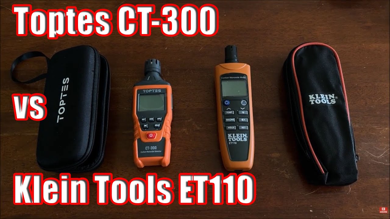 Carbon Monoxide monitor/tester comparison Toptes CT-300 vs Klein Tools ET110 (very unscientific!) CO