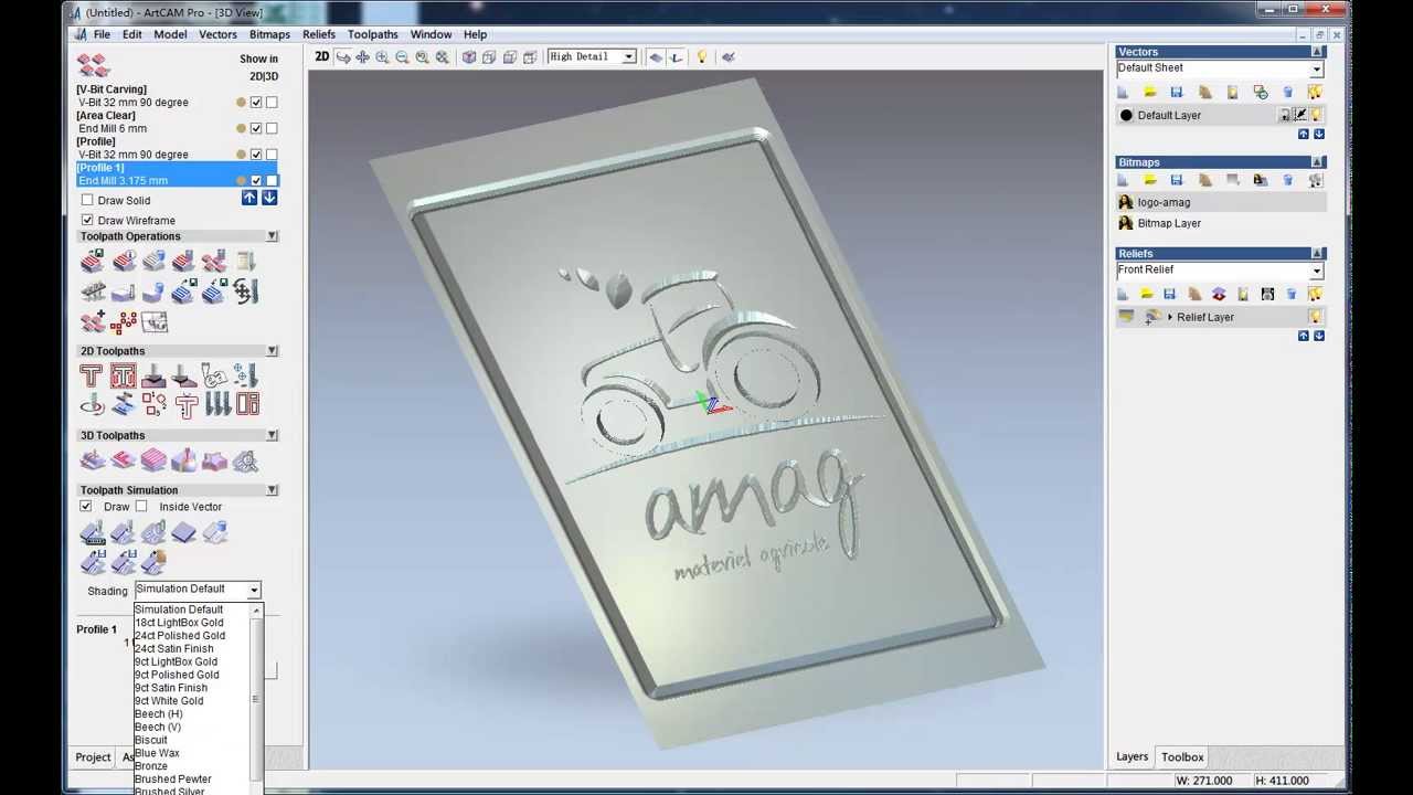 Made tool path of wood sign board in ArtCAM, ATC tool path,artcam tutorial
