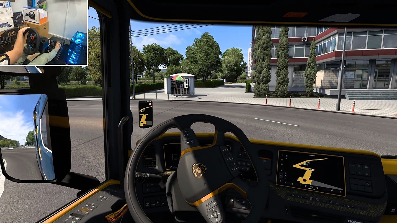 ETS2 Realistic Truck Driving with Steering Wheel | POV Gameplay
