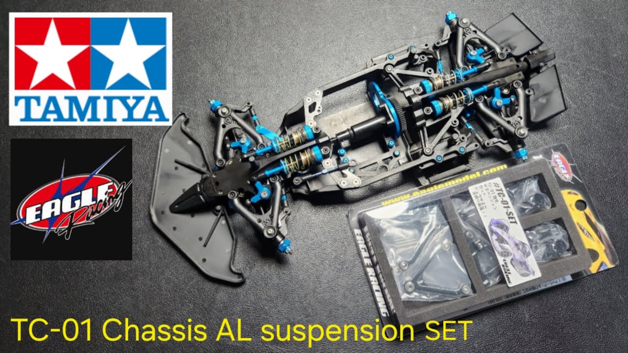 Installing Eagle Racing aluminum suspension set on the Tamiya TC-01 Chassis.