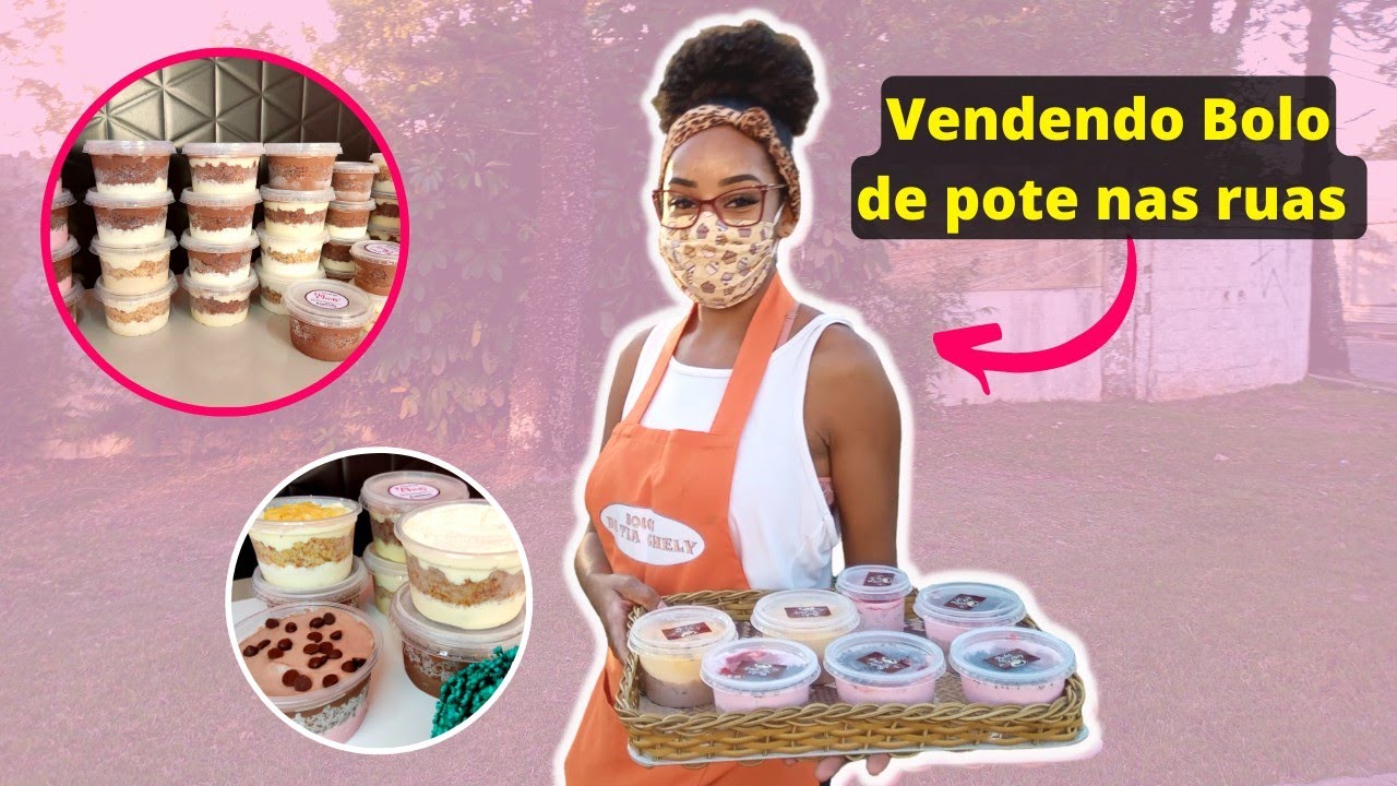 Meu dia vendendo bolo de pote na rua |Tia Chely