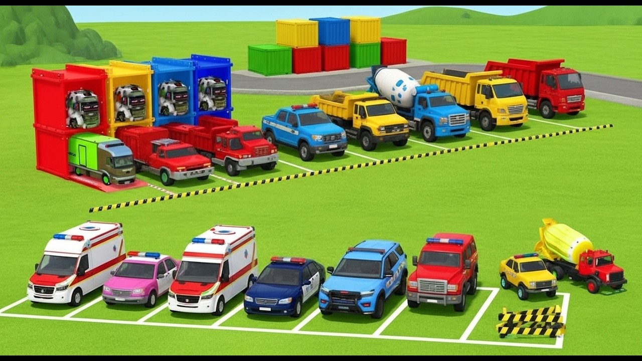 Garage with Colors – ALL CONCRETE MIXER TRUCKS MIX 🚛 | COLORFUL MOLEN TRUCKS
