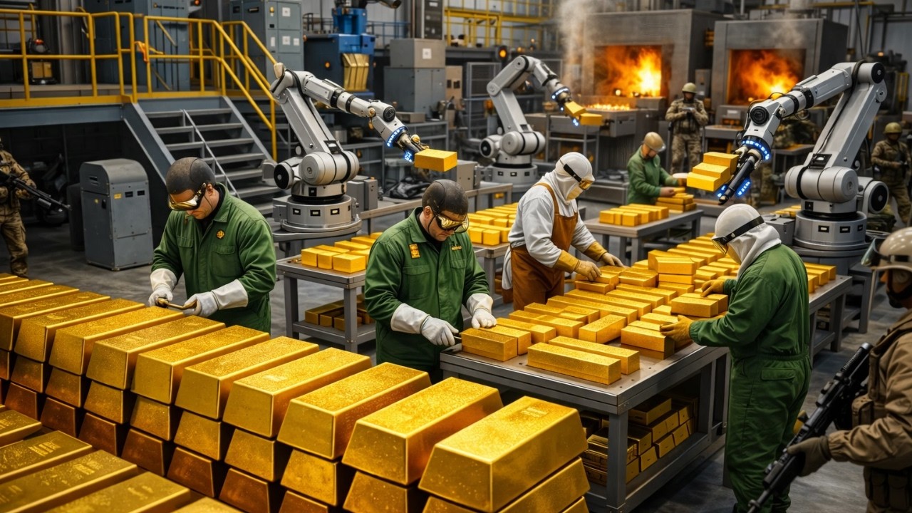Go Inside the Gold Refining Plant: How Rock Turns Into Pure 24K Gold Bars (Full Process))
