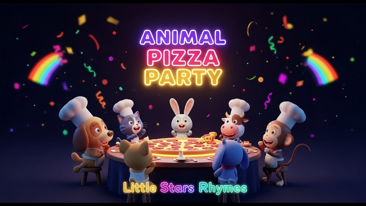 🍕 Animal Pizza Party | @LittleStarRhymes375 & Kids Nursery Rhyme & Fun All Time