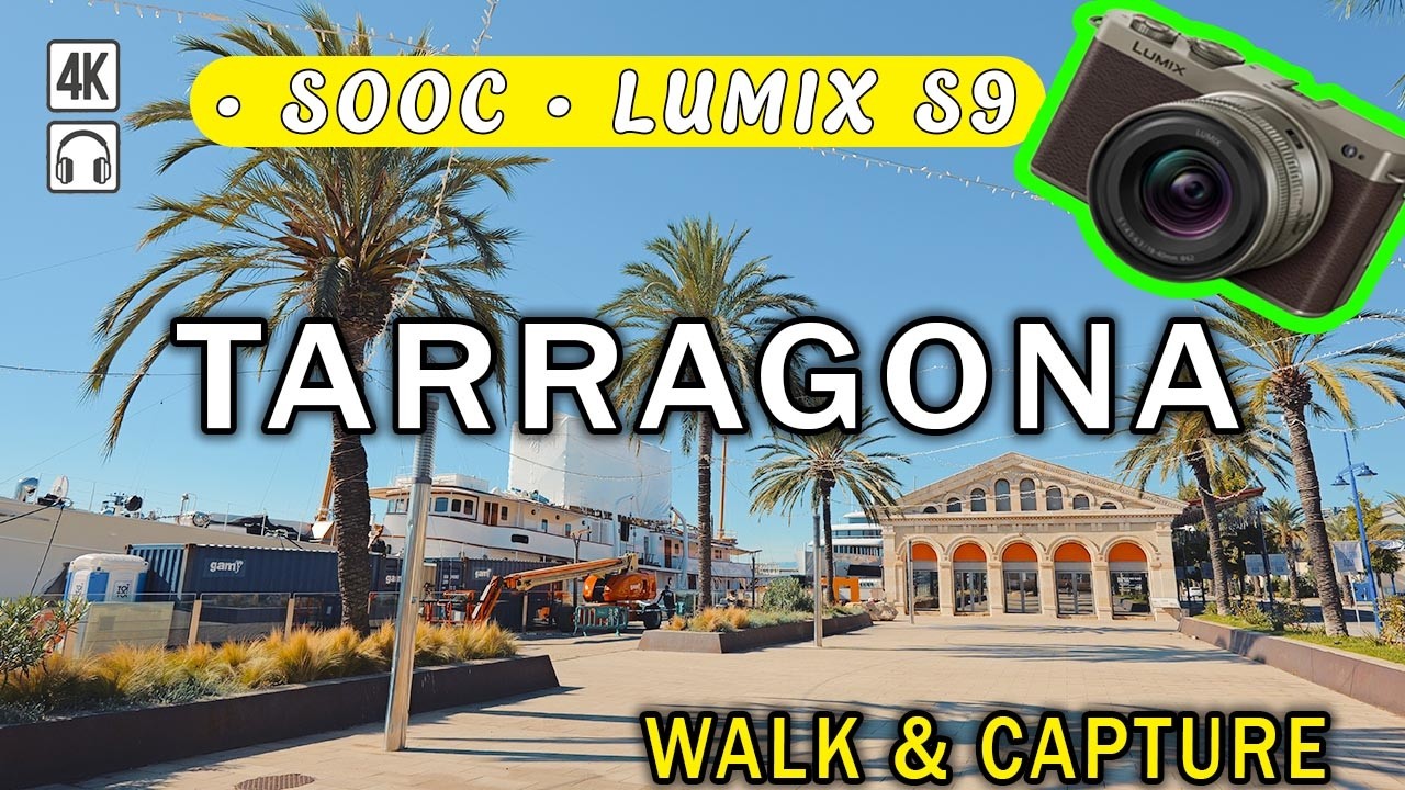 Tarragona Port El Serrallo | Relax Walking Tour & Street Photography 4K | LUMIX S9