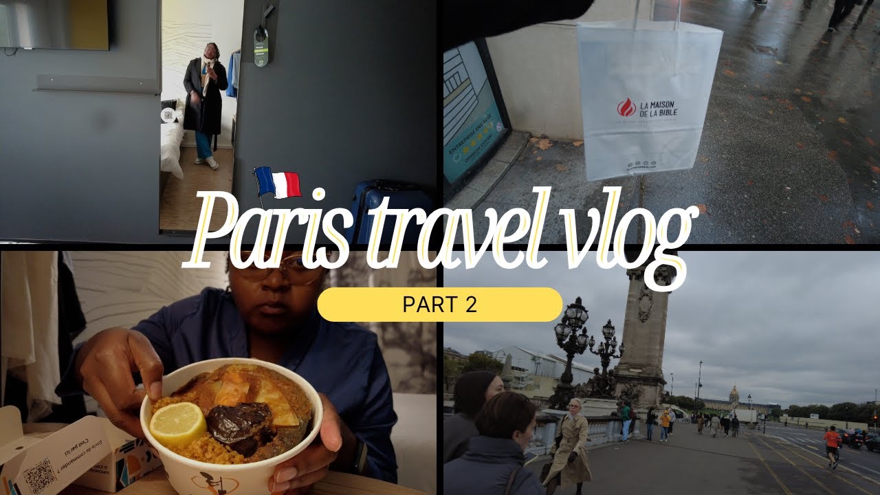 Vlog paris on a rainy day, eating out, walking