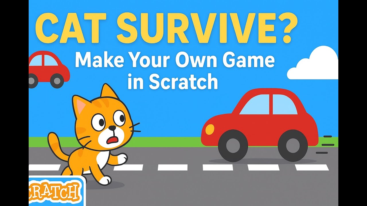 🚗🐱 Will the Cat Survive? Make Your Own Game in Scratch (Easy Tutorial)