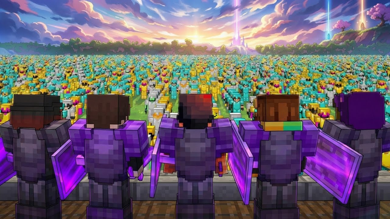 Tóm tắt: 10 cao thủ Minecraft đối đầu 1000 người chơi bình thường!!