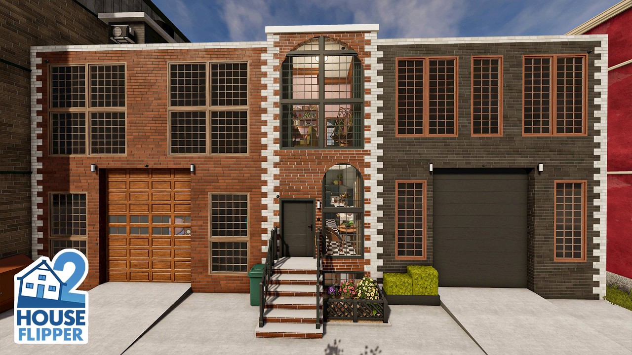 House Flipper 2 - Narrow 14x42 Block Townhouse - Downtown Sandbox Mode Full Build and Tour