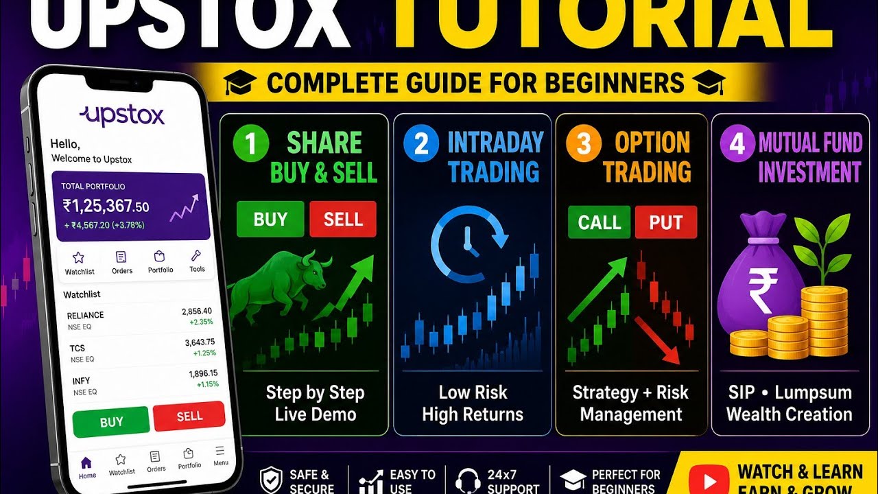 Upstox App Kaise Use Kare For Beginners 2026 | Stock Buy And Sell | Intraday Trading | Mutual fund 