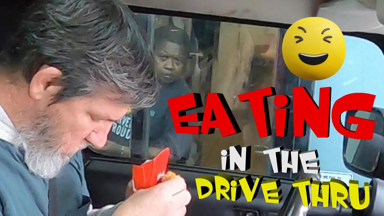 EATING WENDY'S FOOD in other people's Drive-Thru!!!