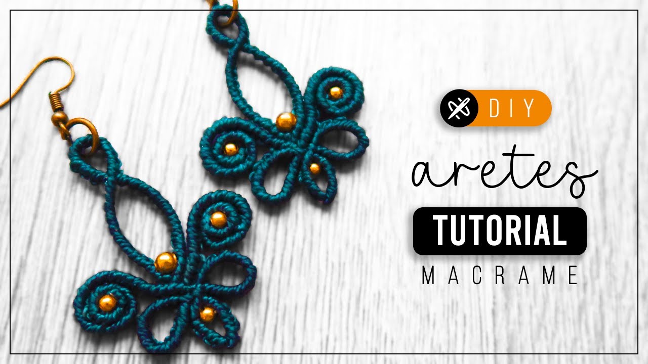 DIY Aretes Amelia » ⚜️ tutorial | como hacer aretes de hilo ● Macrame #221