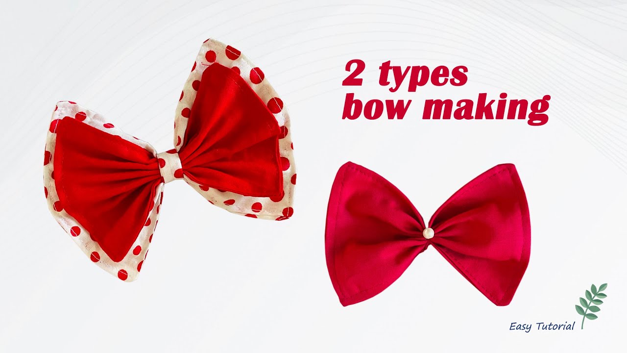2 Types Bow Making, Fabric Bow For Frocks, Fabric Bow Making For Frock