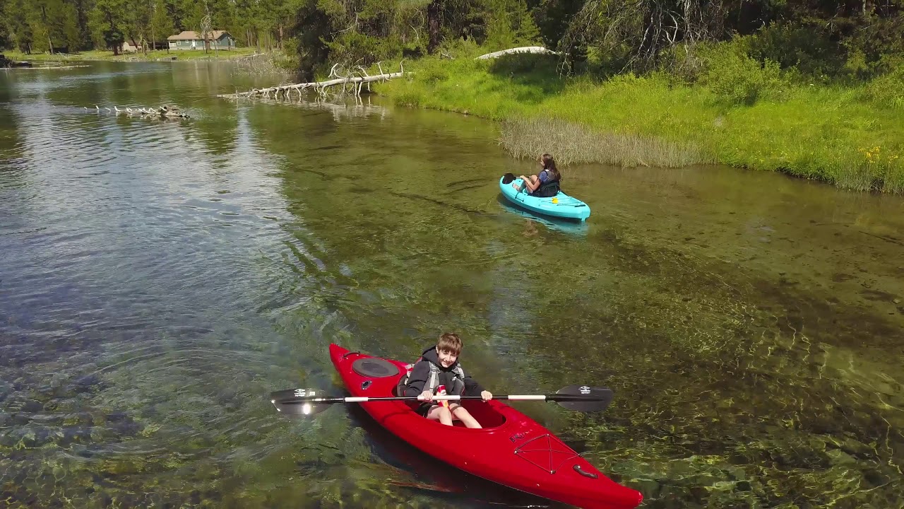 Spring Creek Oregon kayaking 2019 drone view