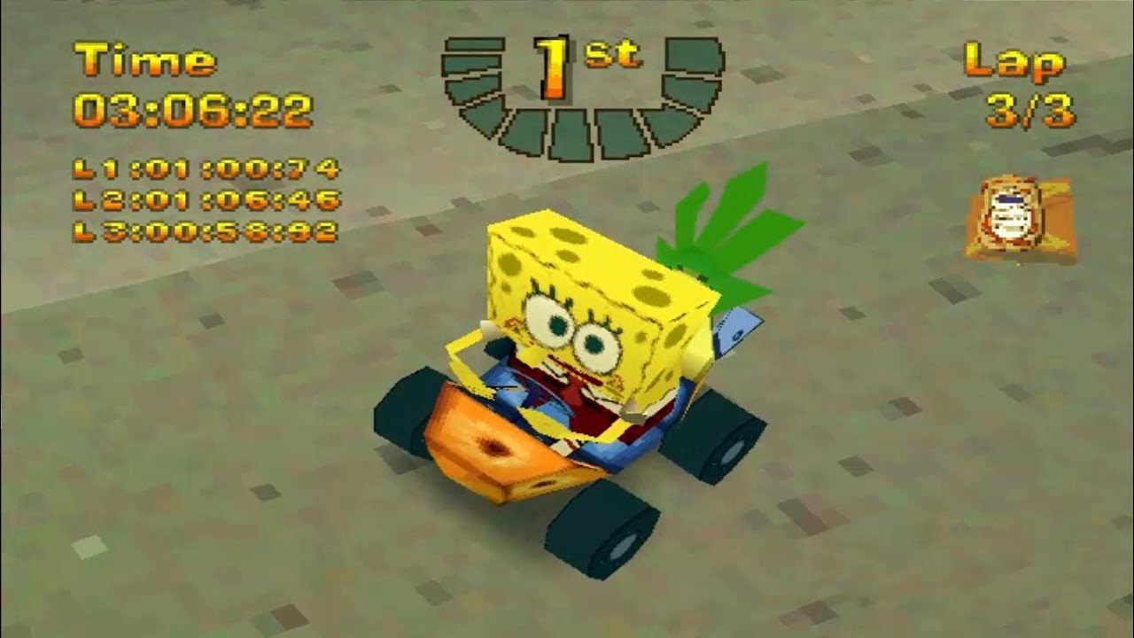 Nicktoons Racing - SpongeBob - Cup 1 (PlayStation 1)