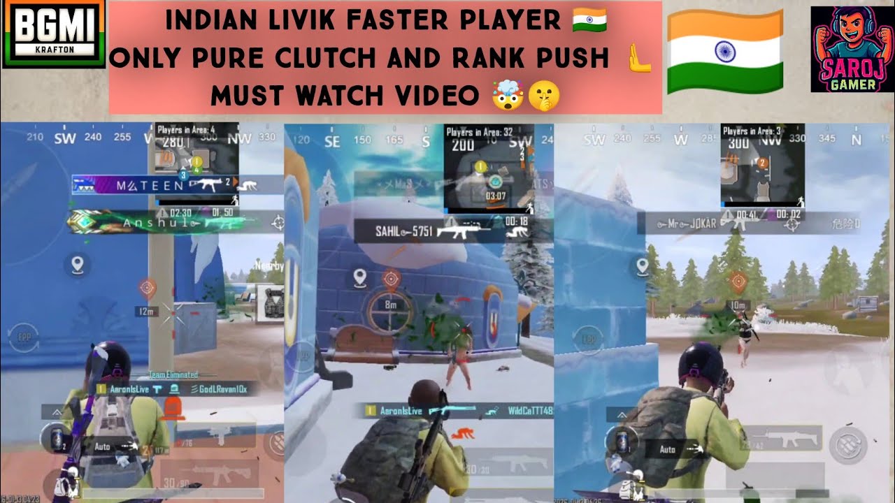 Clutch 🎯 Faster Livik Player Ever 🤫 Clutch and Aim Tracing Like Magnetic 🧲