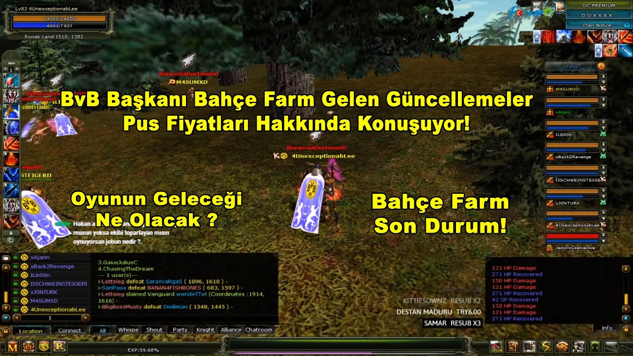 BvB Başkanı Bah&ccedil;e Farm Gelen G&uuml;ncellemeler, Pus Fiyatları Oyunun Geleceği Ne Olacak?  Knight Online