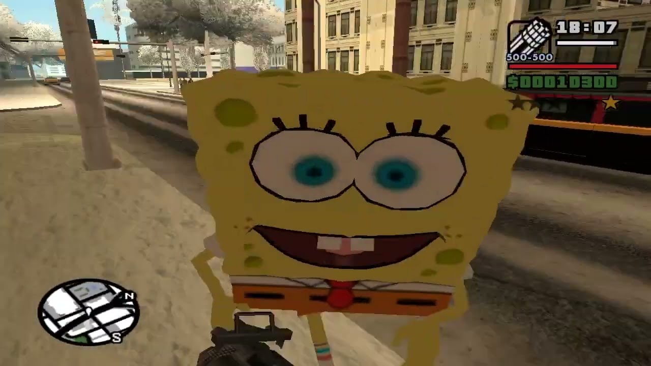 GTA San Andreas: SpongeBob (Nicktoons Unite) Mod Showcase