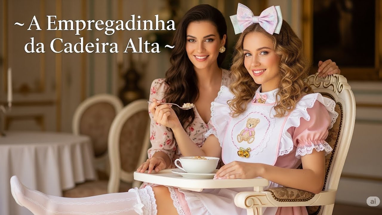 🍪✨ A Empregadinha da Cadeira Alta — Do Atraso no Chá ao Babador com Sininhos 🛎💗 #FeminizationFantasy