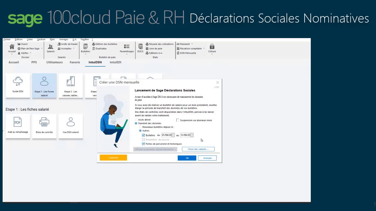 Sage 100 Cloud Paie & RH : la DSN