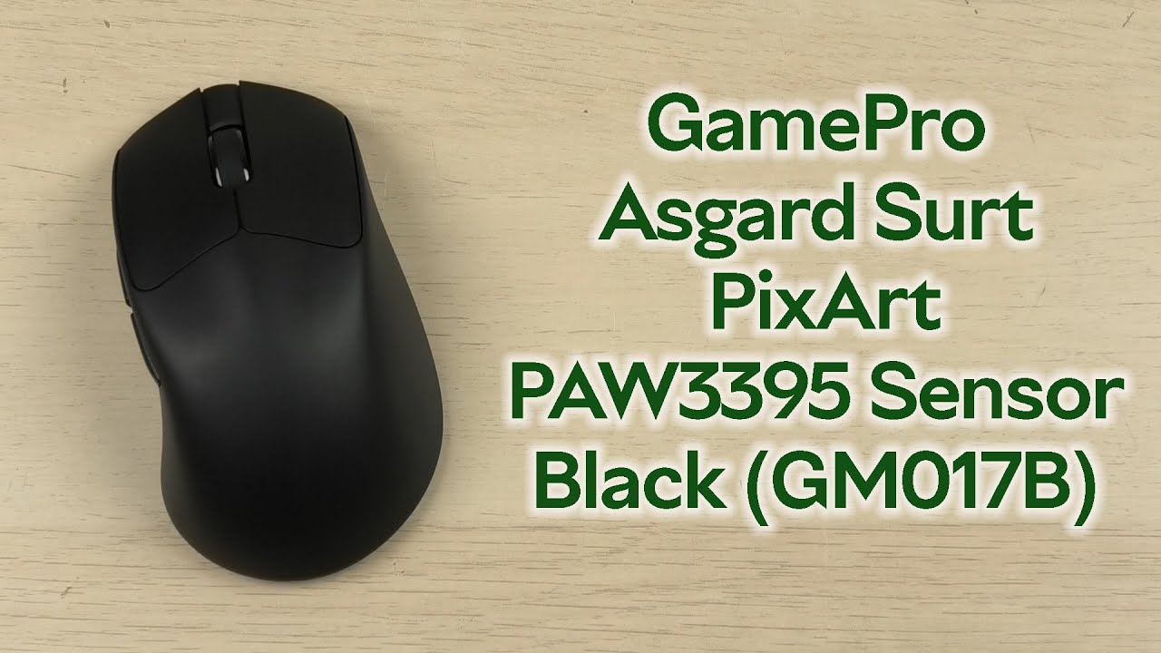 Розпаковка GamePro Asgard Surt Wireless/Bluetooth/USB PixArt PAW3395 Sensor Black (GM017B)