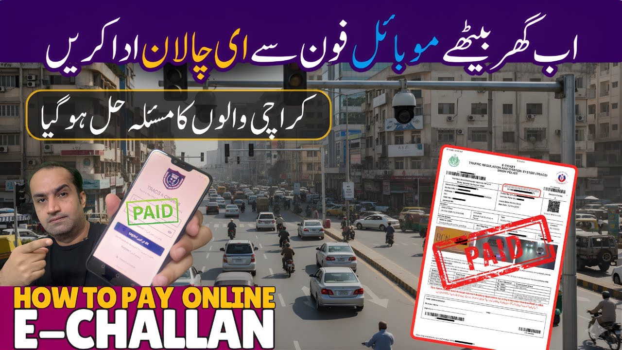 How To Pay E-Challan Online In Karachi Through Jazz Cash 💴 or Banking Apps