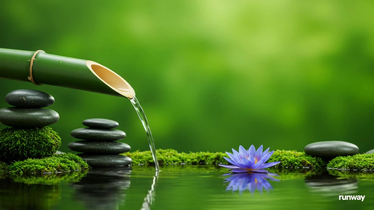 Bamboo Fountain and Healing Piano Melodies – Peaceful Harmony for Sleep and Deep Relaxation
