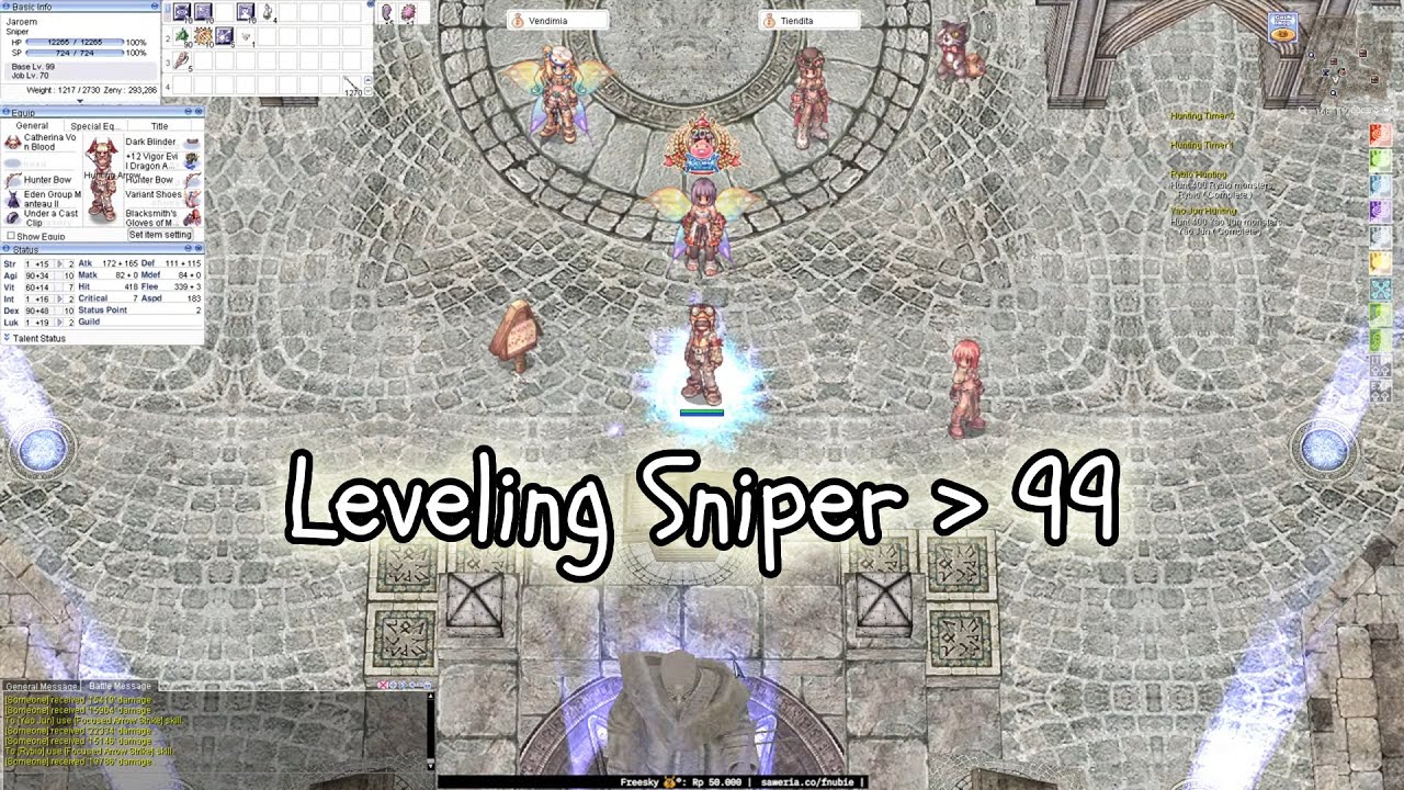Ragnarok Online [iRO] - Sniper Leveling 1-99 - Level Up Cut - Sv Chaos